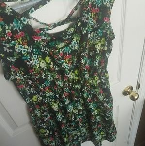 Black floral sundress